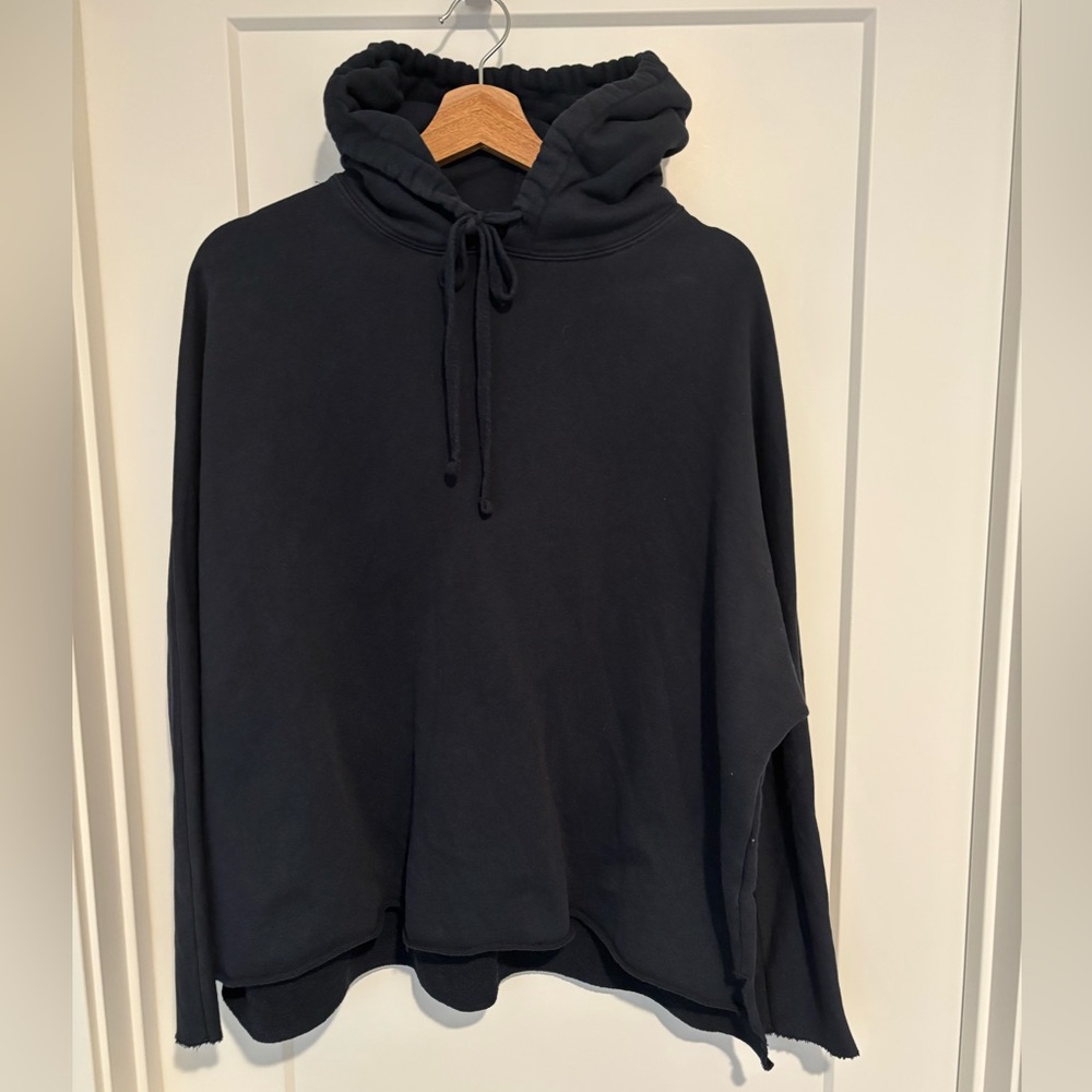 Frank & Eileen Kane Long-Sleeve Triple Fleece Hooded Capelet - Deep Navy - Sz XS